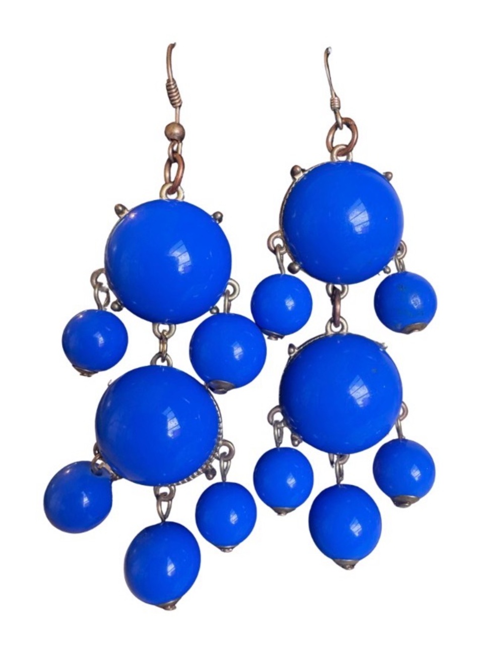 Hand Crafted Blue Earrings - Picture 5 of 5